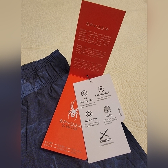 NWT Spyder Men's Swim Trunks - Picture 3 of 4